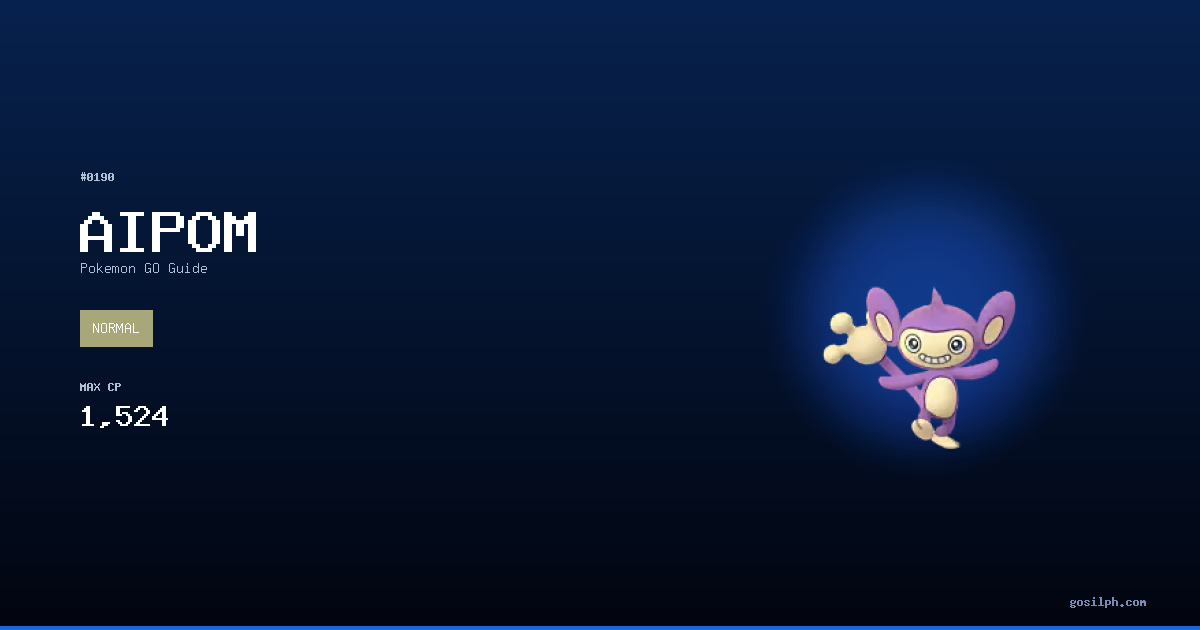 Aipom Pokemon GO — Best Moveset, PvP, Counters & Stats