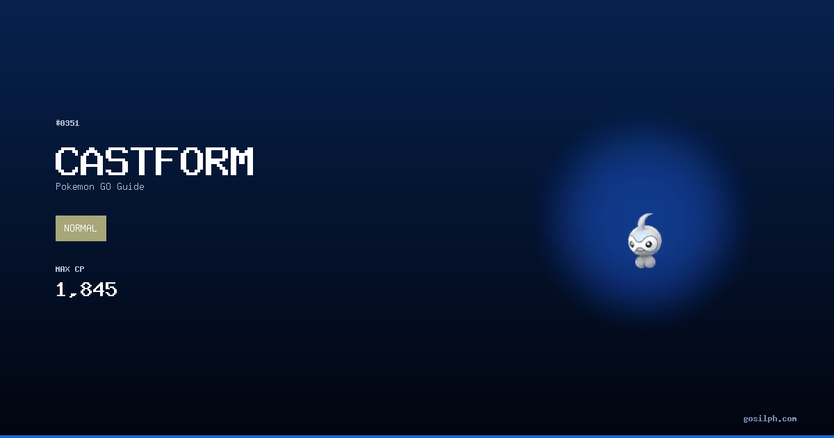 Castform Pokemon GO — Best Moveset, PvP, Counters & Stats