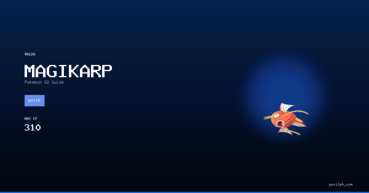 Magikarp Pokemon GO — Best Moveset, PvP, Counters & Stats