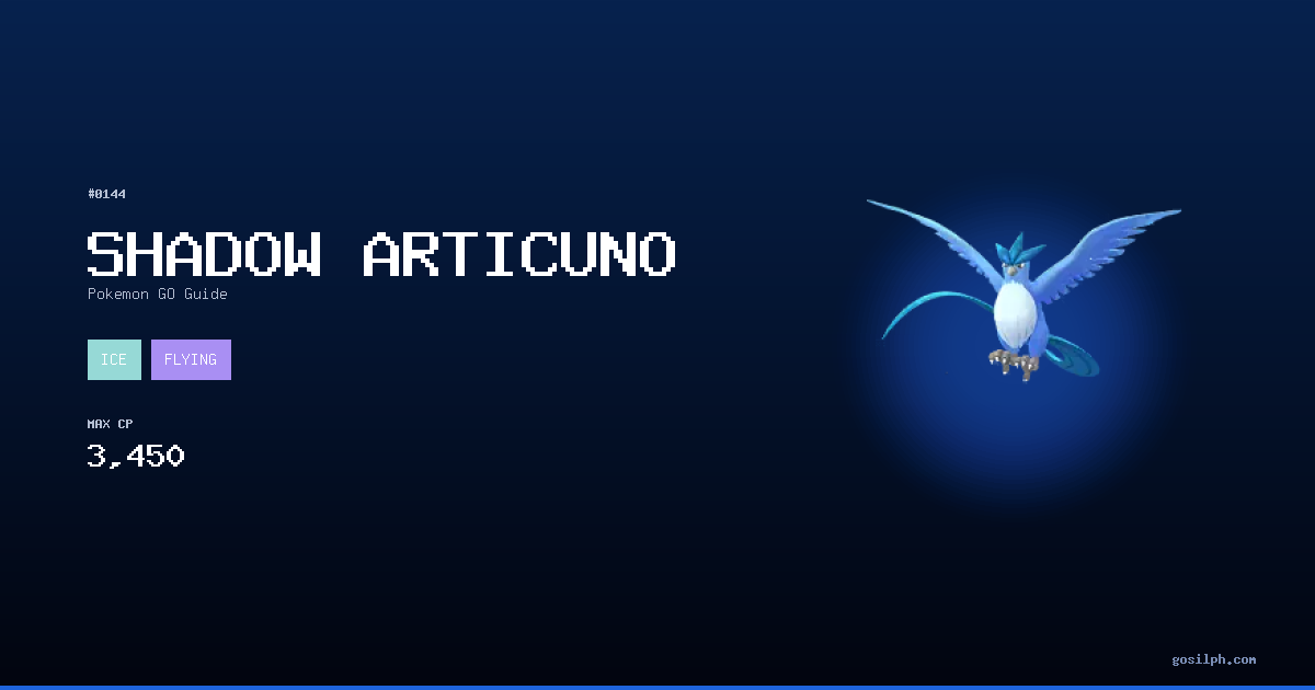 Shadow Articuno Pokemon Go — Best Moveset Pvp Counters And Stats 