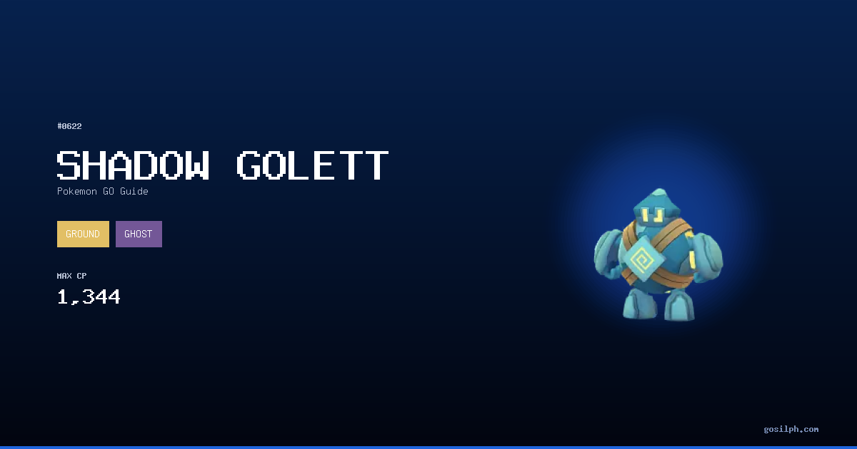 Shadow Golett Pokemon GO — Best Moveset, PvP, Counters & Stats